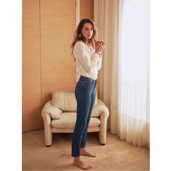 Sézane Parisian Perfect Slim High Waisted Skinny Blue Denim Jeans High Rise - 29 - Picture 13 of 13